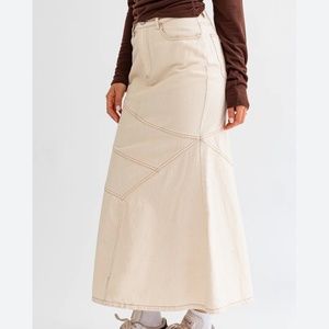 Lelis white denim Once Upon A Time Maxi Skirt